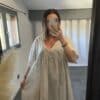 Robe broderie JULITA - Beige