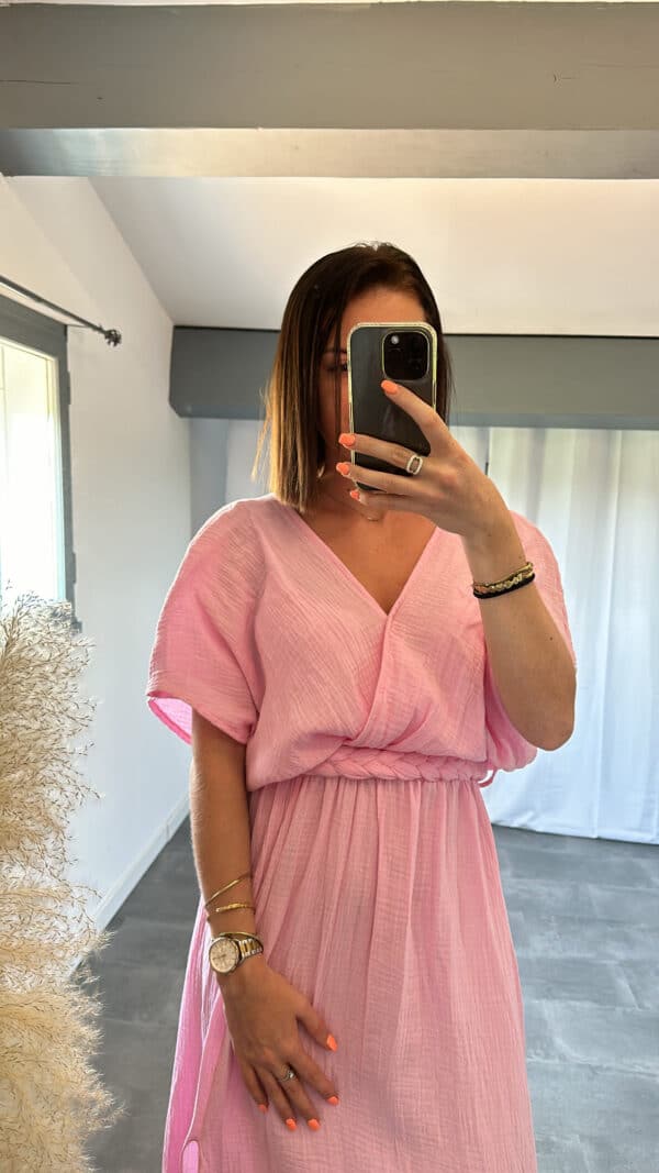 Robe longue VANILLE - Rose