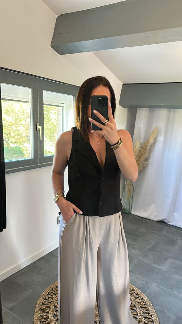 Haut de blazer SOLINE -Noir – Image 2
