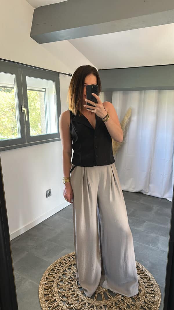 Pantalon large NYRA - Taupe – Image 4