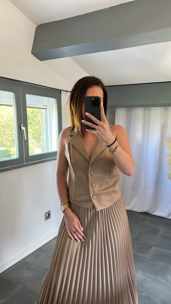 Haut de blazer SOLINE - Camel – Image 2