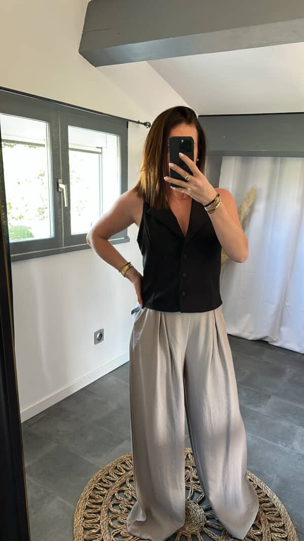 Pantalon large NYRA - Taupe – Image 5