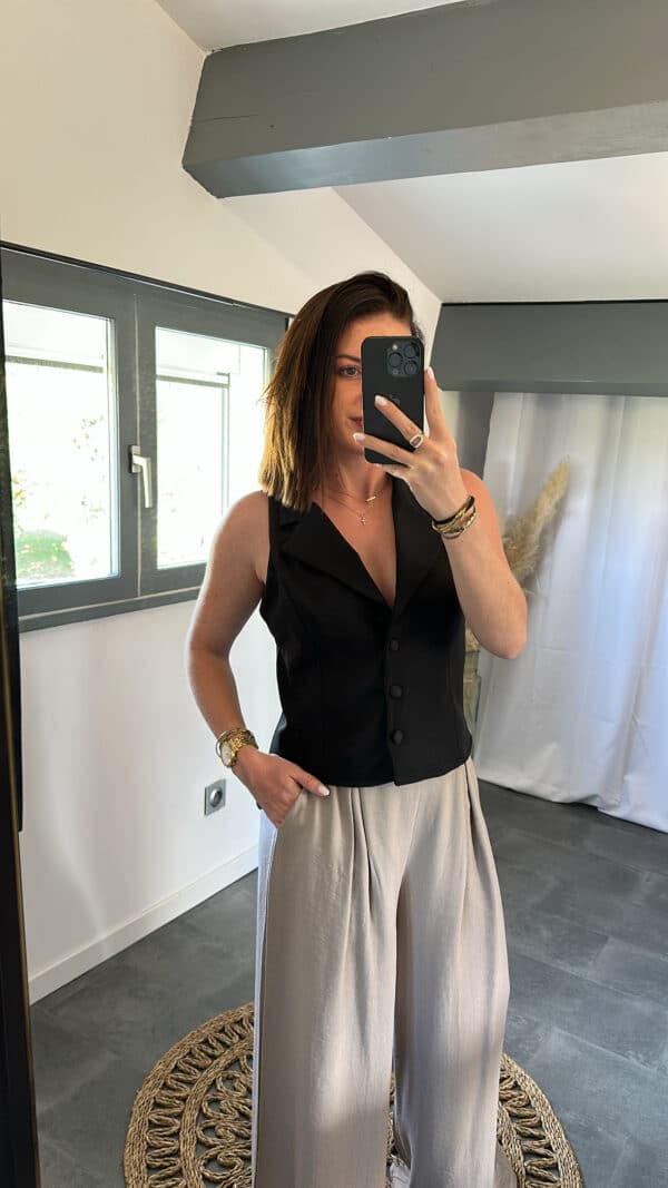Pantalon large NYRA - Taupe