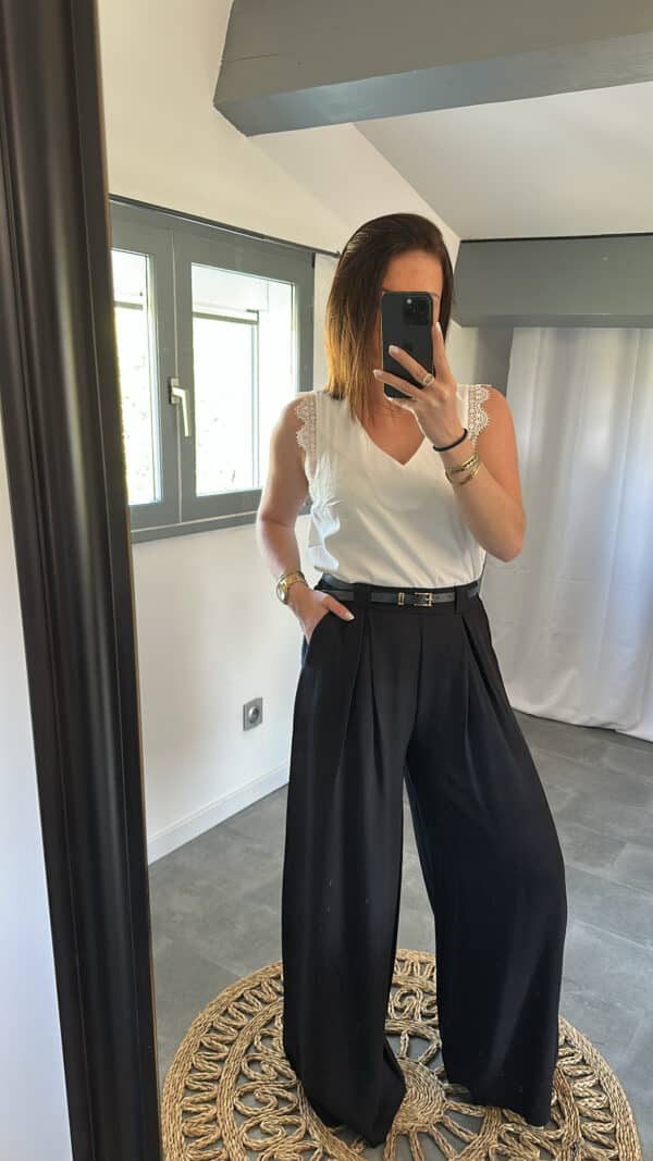 Pantalon large NYRA - Noir