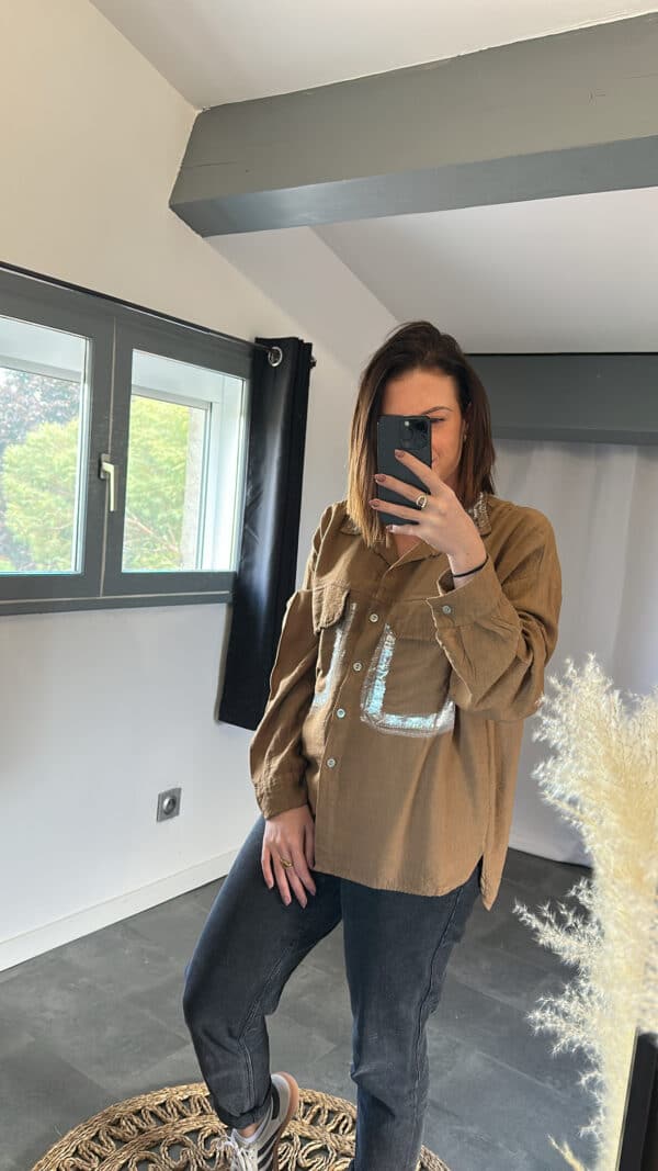 Chemise ANETTE - Camel – Image 2