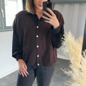 Pull sans manches Marron - LEVY