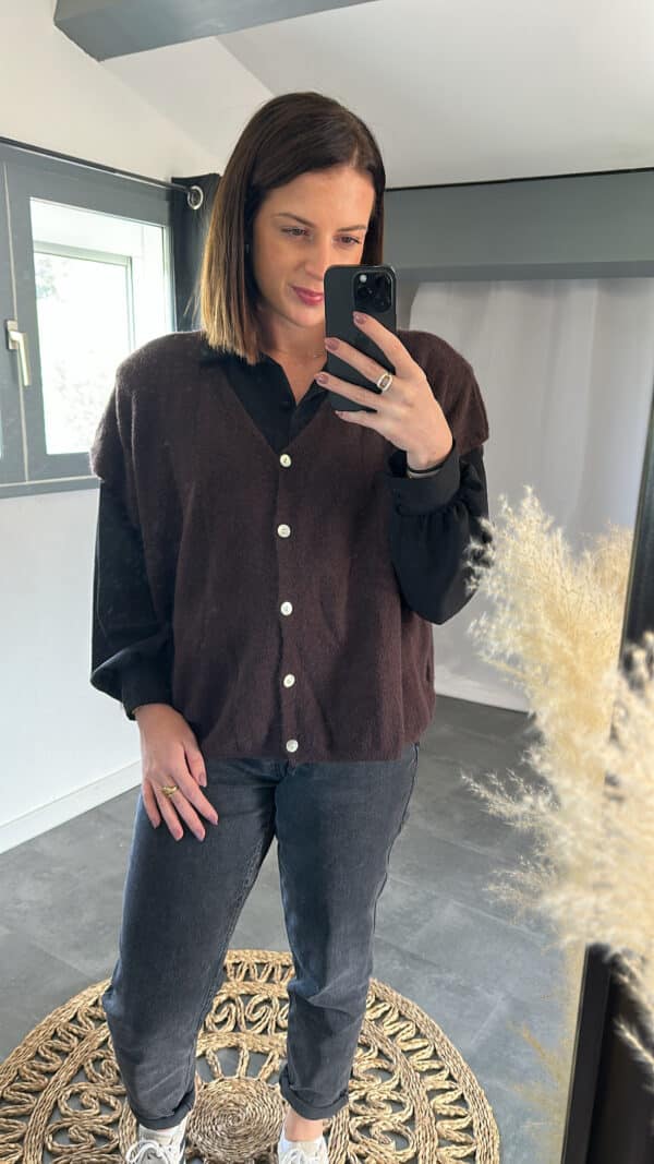 Pull sans manches Marron - LEVY