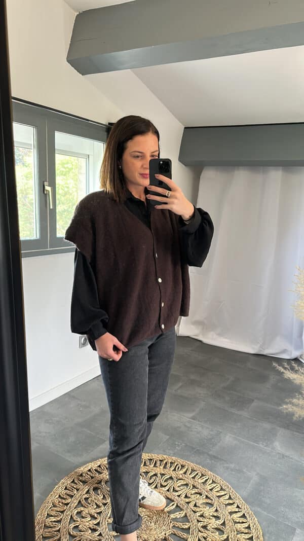 Pull sans manches Marron - LEVY – Image 4
