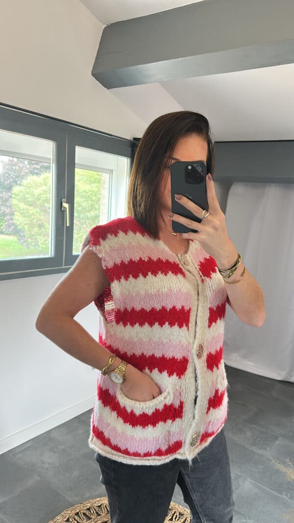 Gilet sans manches MAYA - Rose – Image 2