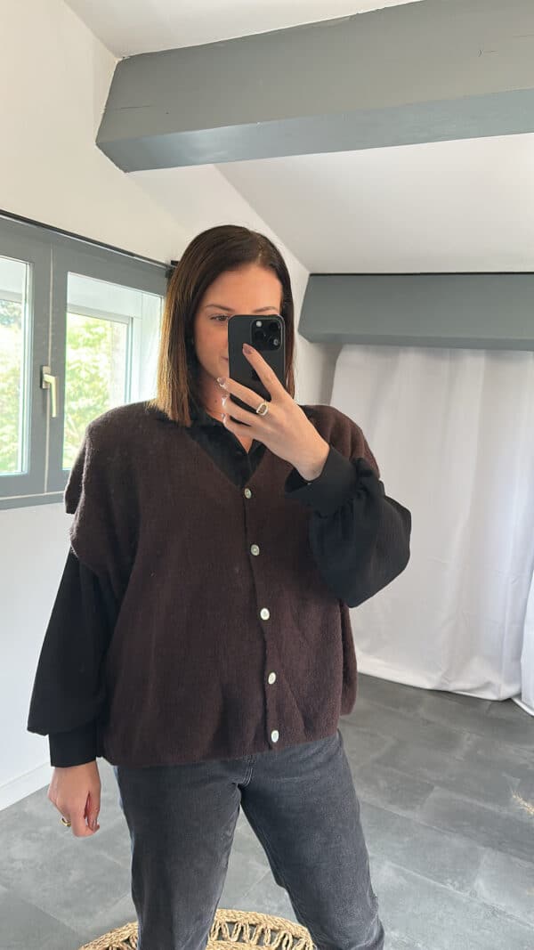Pull sans manches Marron - LEVY – Image 5
