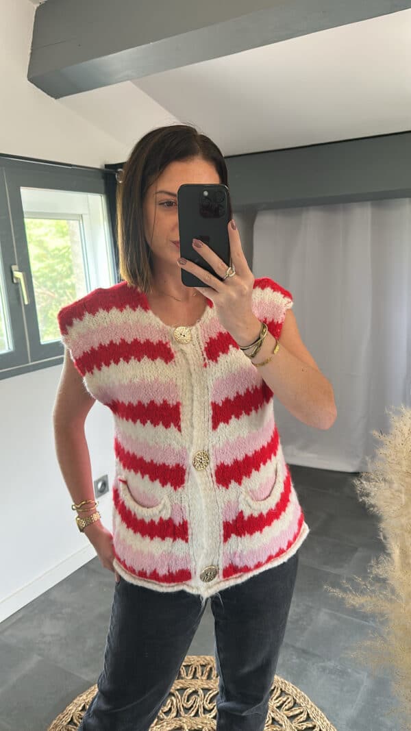 Gilet sans manches MAYA - Rose