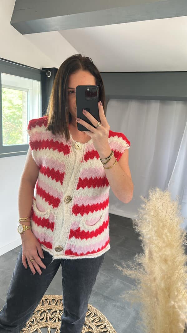 Gilet sans manches MAYA - Rose – Image 4