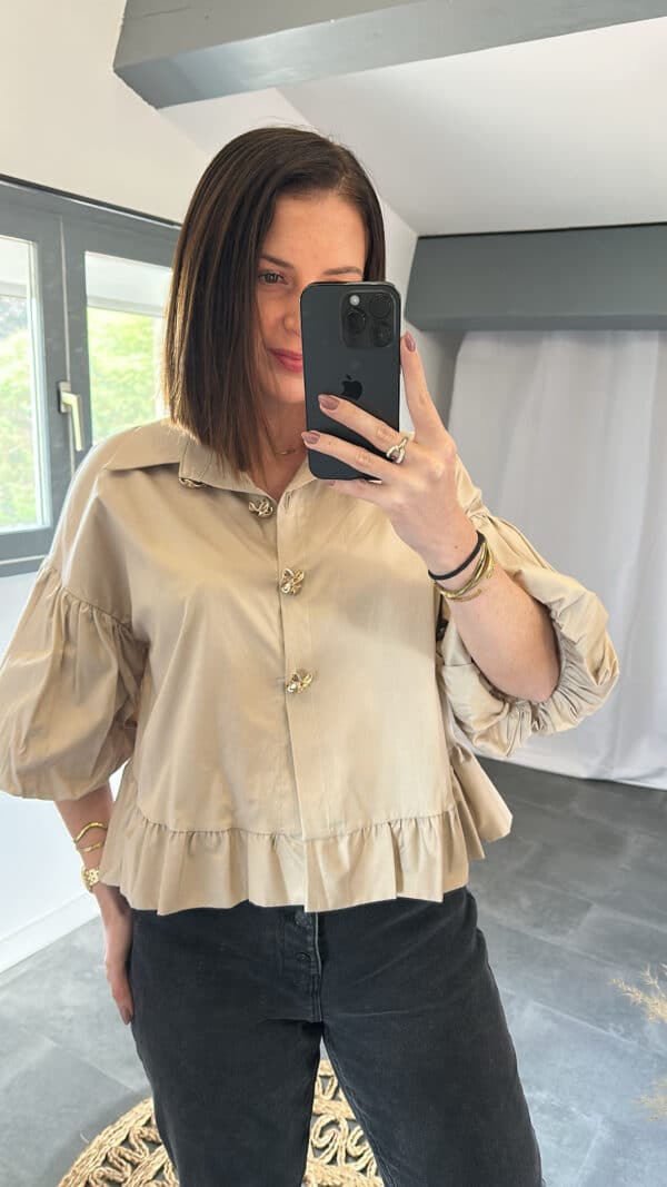 Chemise CELIA - Taupe – Image 2