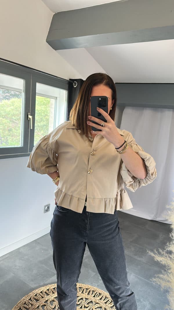 Chemise CELIA - Taupe – Image 3