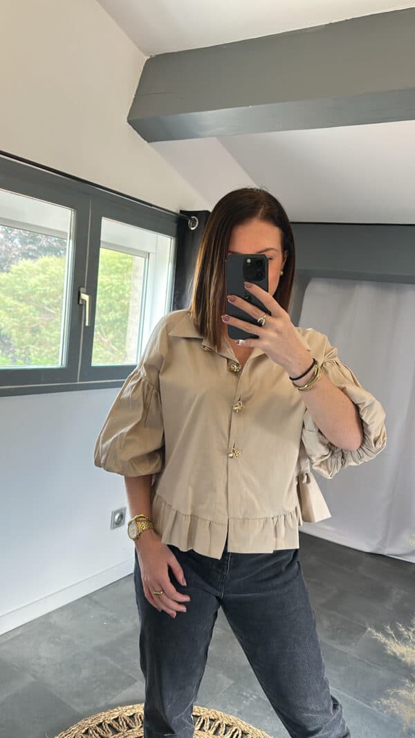 Chemise CELIA - Taupe – Image 4