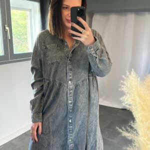 Robe en jean FIONA - Noir